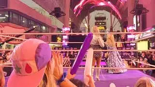 Women of Wrestling enter in downtown Las Vegas: The Fights on Fremont under the Experience lights