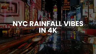 NYC Rainfall Vibes | Hypnotic City Skyline & Thunderstorm for Deep Sleep 🌧