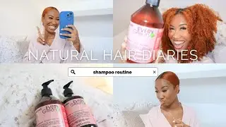 NATURAL HAIR DIARIES | shampoo routine for curly/coily hair