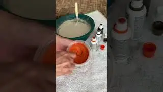 Como eu fa&ccedil;o a cor Terracota na ARGAMASSA #diy #artecomcimento #arte #artesanato