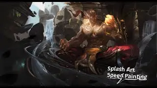 Fire fist Lee Sin Splash  Art Process - Lee Sin Fan Art #timelapse #digitalpainting Part 2