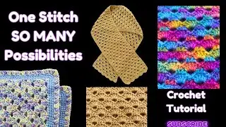 🧶 One Stitch SO MANY Possibilities Crochet Wheatsheaf Stitch #tutorial | Crochet Rocks