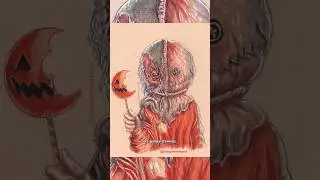 Drawing Sam from Trick 'R Treat #Halloween #art #trickrtreat