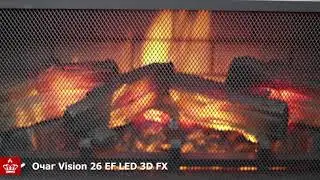Электрический очаг Vision 26 EF LED 3D FX - Обзор пламени
