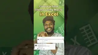 Create Time Stamp Using Macro in Excel | Excel VBA Tutorial | #Time2Tech #exceltips #exceltricks