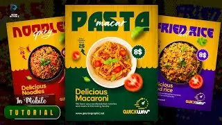 🍝 Mobile Pasta Macaroni Poster Design Tutorial | Step-by-Step Guide 📱🎨