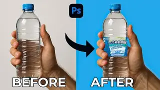 How to Add a Label to a Bottle in Photoshop  Easy Tutorial #Graphic&Motion #photoshoptutorial