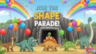 Dinosaur Shapes Song | Shapes Are All Around | Learning Dinosaur Shapes | Sparkle Little Tunes