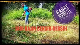 Nyobain motong rumput dengan mesin Matrix brush cutter BG-435 4 tak.