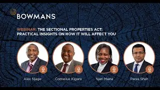 Webinar: the Sectional Properties Act - practical insights on how it will affect you