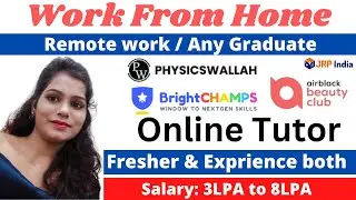 Physics Wallah Hiring Work From Home | Academic Counselor | Any Graduate Freshers Job Salary 3-7LPA