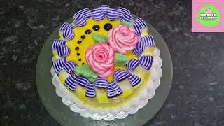 how to use fresh cream cake decorating tools | cutting edge cake decorating ideas |#masterchefimran