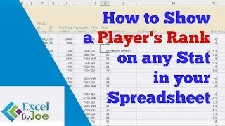 How to show a players rank in DFS spreadsheet