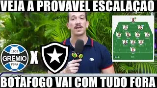 ⚫⚪GRÊMIO X BOTAFOGO ⚽🔥 VEJA A PROVÁVEL ESCALAÇÃO DO FOGÃO PARA O DUELO PELO BRASILEIRÃO 2026 📋🏟️