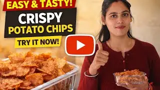 Crispy Potato Chips Recipe These SUPER crispy potato chips are so so good😍🤌 #youtube #food #cooking 