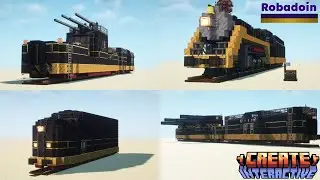 Minecraft Create: Interactive mod | R.A.T. V2M Artillery Trains Tutorial