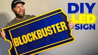 DIY Giant Light-Up Blockbuster Sign