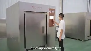 Large pulsating vacuum pressure steam sterilizer