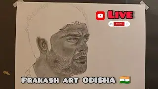 PRAKASH ART ODISHA🇮🇳 is live! Virat bhai drawing in progress ❤️✍️