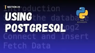 [Python for Beginners (Section Videos)]: 29/43. Using PostgreSQL