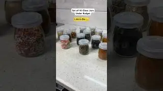 Small Glass Jar Set 🔥| Airtight Spice & Seasoning Containers 💯| Amazon Kitchen Finds #shorts