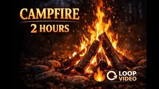 🔥 Campfire Looping Video &ndash; Relaxing Fire Sounds for Sleep & Meditation (2 Hours)