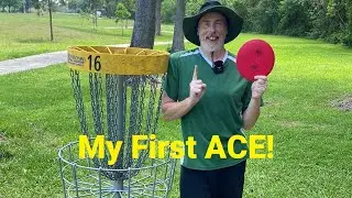 Nick Carroll First Disc Golf Ace! - Hole 16 at Evergreen DGC