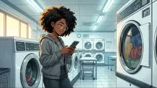 Laundromat Lofi – Blue Midnight for Productivity | #lofihiphop #chillhop #studybeats