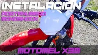 Le instalé MONOSHOCK Y PORTANUMERO a mi MOTOMEL X3M💜
