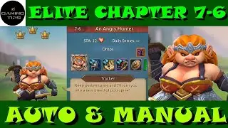 Lords Mobile Heroes Stage Elite 7-6 an angry hunter auto mode