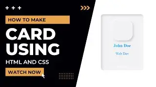 How To Make Card Using HTML And CSS | CC Code