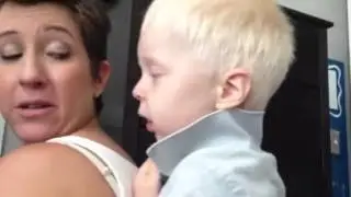 Sterling learns how to make the kissing noise