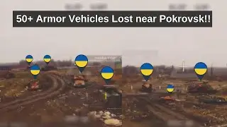 Ukrainian Forces Lost 50+ Armored Vehicles Near Pokrovsk!!