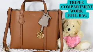 BAG REVIEW |Tory Burch Perry Triple COMPARTMENT WORK TOTE BAG | MOD SHOTS | WHAT FITS