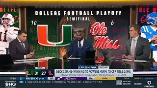 ESPN reacts to Carson Beck&rsquo;s clutch GW TD lifting Miami past Ole Miss into CFP title