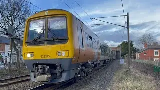 WM: British Rail Class 323 #323212 & #323217 leaving + #323215 & #323204 arriving at Chester Road