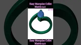 || Easy Marquise collet || #Matrix9 #Jewellery Cad Design #3designjewellery