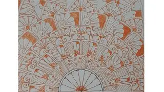 Relaxing Orange Mandala Art | Symmetry & Creativity