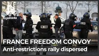 France: Police fire tear gas to stop advance of &lsquo;Freedom Convoy&rsquo;