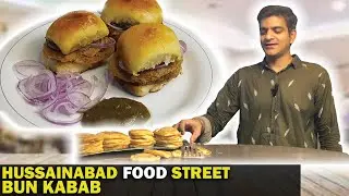 Famous Babu Bun Kabab In Karachi | Explore Hussainabad Food Street | Affordable Price Food Pakistan