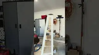 Dry fitting shelves for ladder shelf build #diy #woodworking #viral #custom #foryou #youtube #fyp