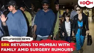 Shah Rukh Khan SPOTTED at Mumbai Airport with Gauri & son Abram amid accident rumours, Fans REACT