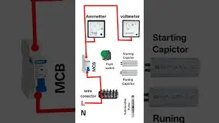 ⚡ Single Phase Submersible Pump Wiring | Ammeter Voltmeter Connection #viral #yt #shorts #reels