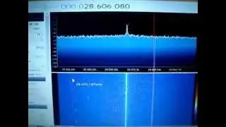 SSB SDR reception with unmodified RTL2832 stick at 10m hamradio band during cq ssb ww contest 2014