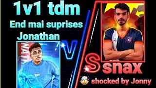 Jonathan vs snax tdm 1v1 fight JONATHAN VS SNAX tdm gameplay video bgmi 'pubg
