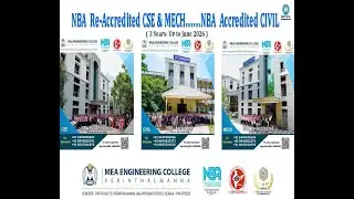 NBA Re-Accredited CSE & MECH- NBA Accredited CIVIL-MEA ENGINEERING COLLEGE -2023 -2026