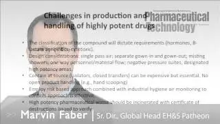 HPAPI Manufacturing Part 1: Production and Handling