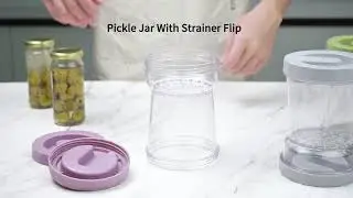 38oz Pickle Jar with Strainer Flip with Airtight Lid, Leak Proof #kitchen #pickles