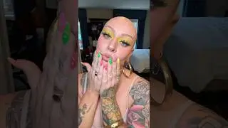 chartreuse forever. 🌵 #makeup #makeuptutorial #makeuptips #makeupforbeginners #bald