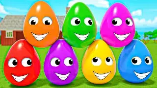 Aprender Colores y Números | Huevos de Colores en la Granja | Canciones Infantiles en Español